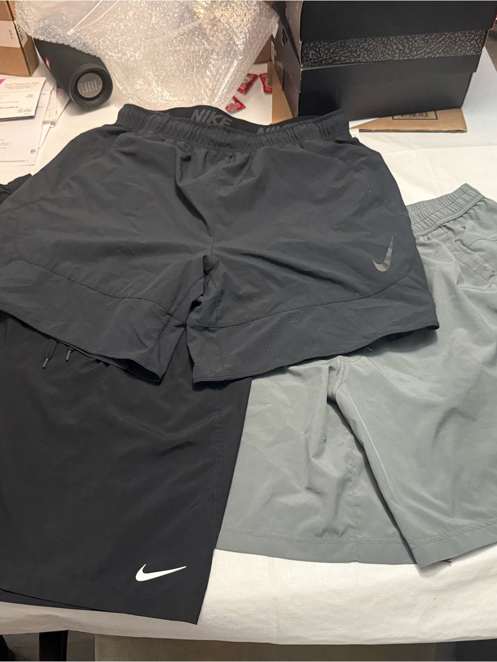 Nike Men's Black Athletic Shorts - Lightweight Performance (3) Shorts Bundle 🔥